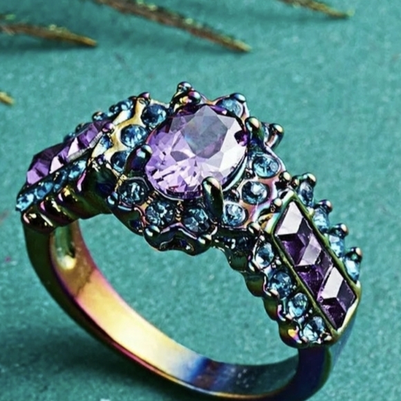 New Amethyst Rainbow Hematite Ring. - Picture 4 of 4